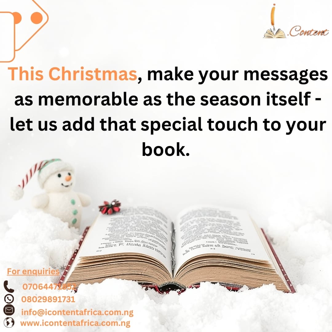 icontentafrica's tweet image. Want to achieve your writing goals and still enjoy the festive season?

Reach out to us and we&apos;ll handle all of your writing needs.

Send us a DM to begin.

#creativewriting #ghostwritingservice #icontentafrica