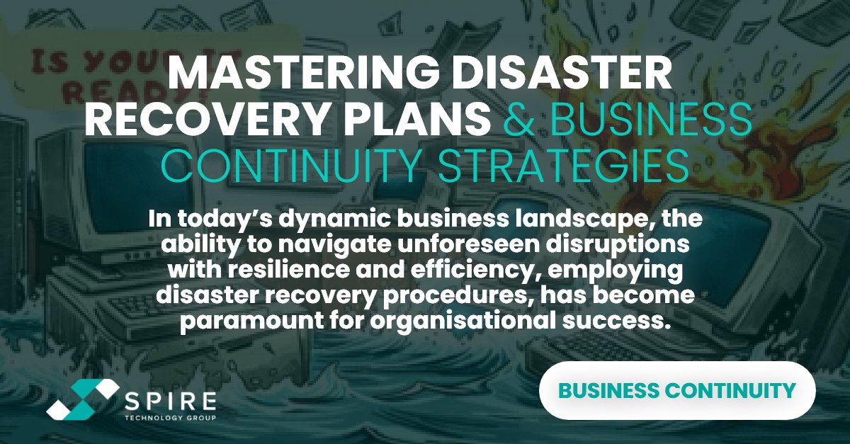SpireLimited's tweet photo. Mastering disaster recovery &amp; business continuity plans is crucial for organisational success.
Discover key insights &amp; practical approaches to safeguard your operations.
https://t.co/J1MFzaSnbP
 #businesscontinuity #businesscontinuityplan #disasterrecovery https://t.co/SgvBWt59CL