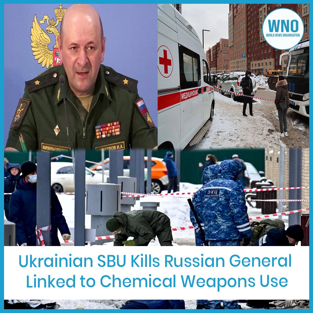 WNO_Headlines's tweet photo. Lieutenant General Igor Kirillov, the head of Russia’s Nuclear, Biological, and Chemical Protection Troops, was assassinated in Moscow on Tuesday morning
#RussiaUkraineWar #SBU #ChemicalWeapons #IgorKirillov #Assassination #UkraineIntel #MoscowAttack #NuclearBiologicalChemical https://t.co/vjld3cF5P1
