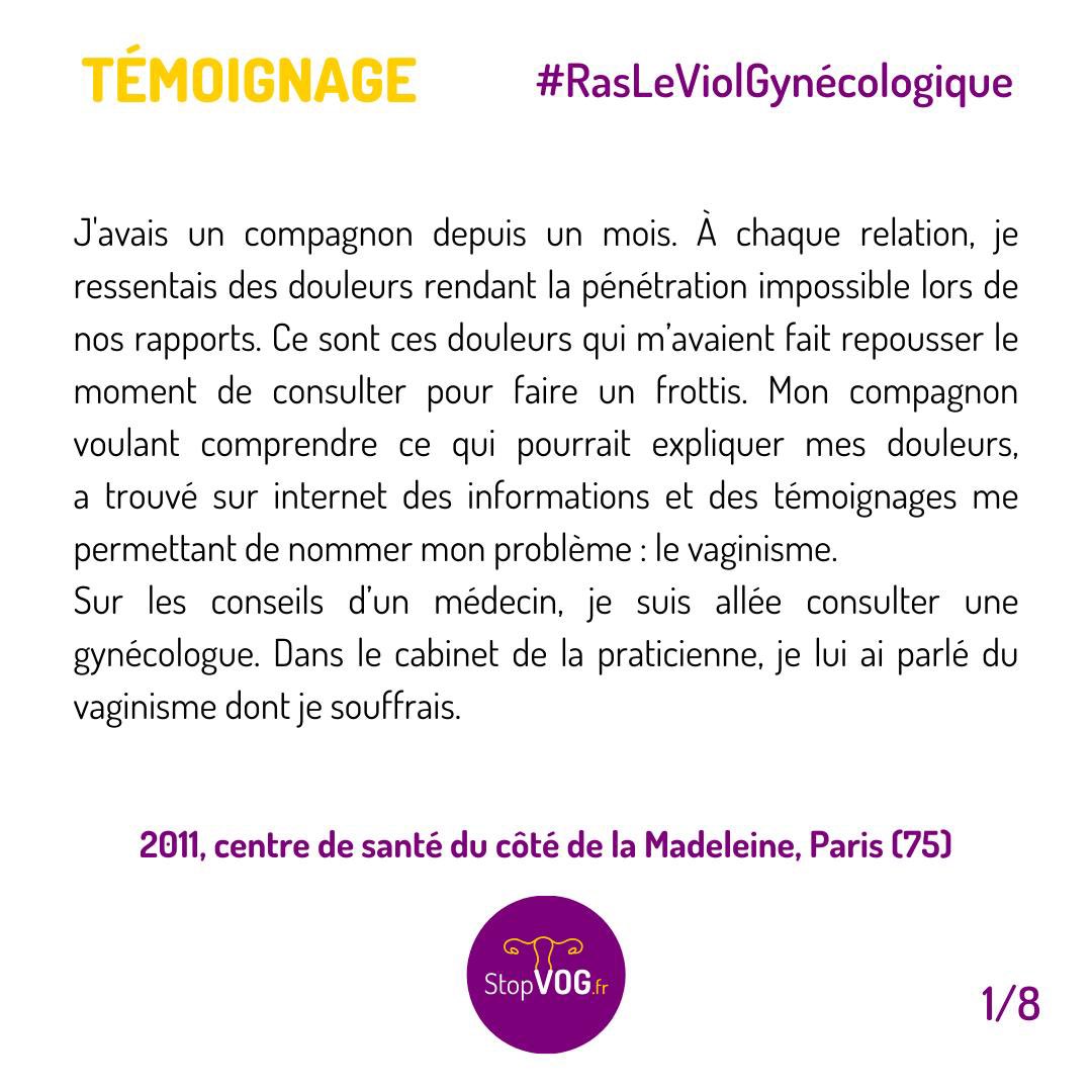 StopVOGfr's tweet photo. ⚠️Viol dans un cabinet privé près de la Madeleine à Paris (75)
⛔️ Selon la pénale : toute pénétration avec un objet par violence est un viol.
Il n’y a pas viol et viol, il y a VIOL.
Le vaginisme est une pathologie à ne pas nier.
#StopVOG
#MeTooMedecin
#Rasleviol
1/4
⤵️ https://t.co/QRJnnFeMC5