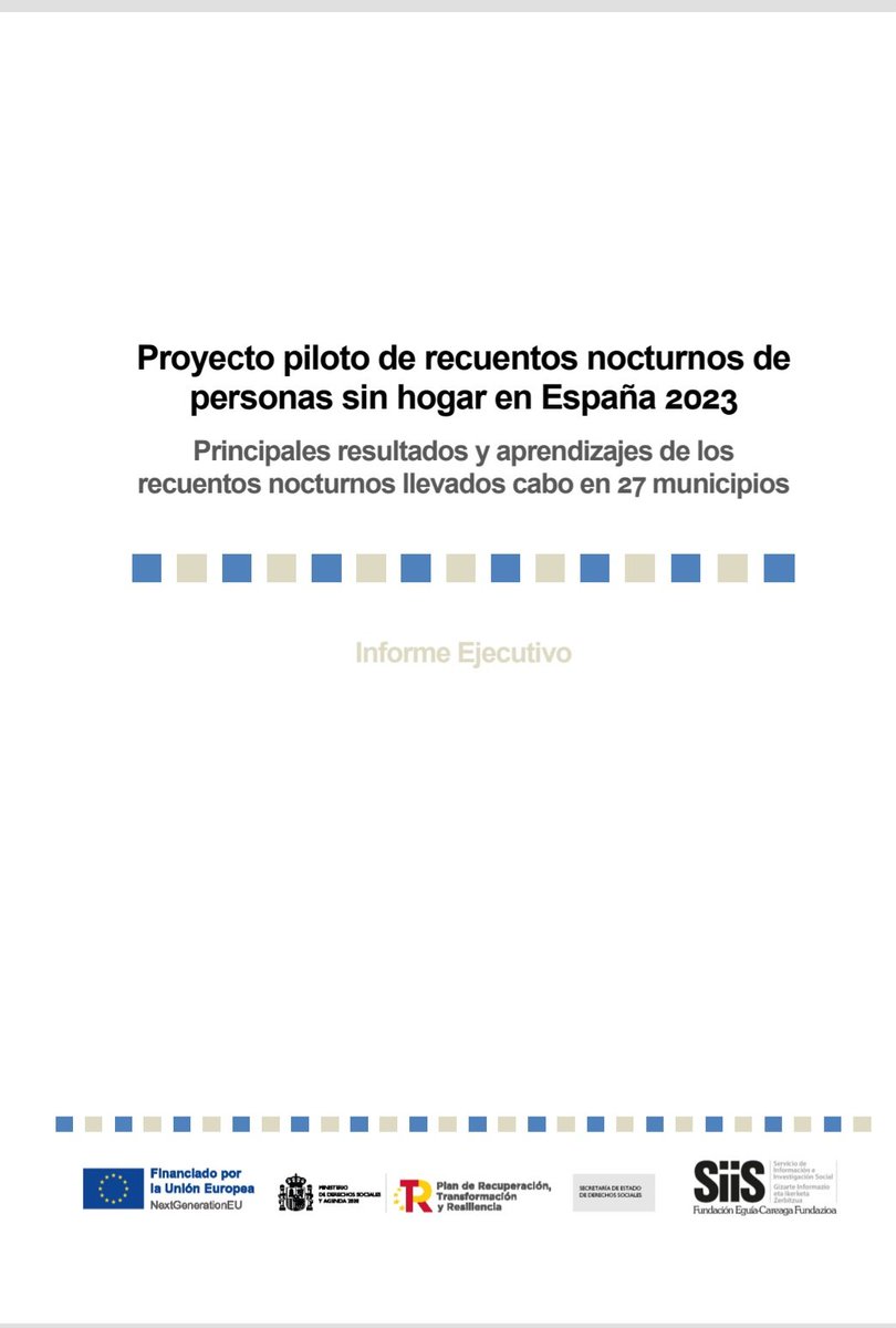 Presentamos hoy desde la <a href="/DSocialesGob/">Secretaría de Estado de Derechos Sociales</a> el <a href="/MSocialGob/">Ministerio de Derechos Sociales, Consumo y A2030</a> el 1er Proyecto estatal de recuentos nocturnos de personas sin hogar. Han participado 27 ciudades, de 12 Cominidades autónomas, con resultados muy positivos. Iniciativas colaborativas para mejorar politicas públicas! <a href="/FEANTSA/">FEANTSA</a>