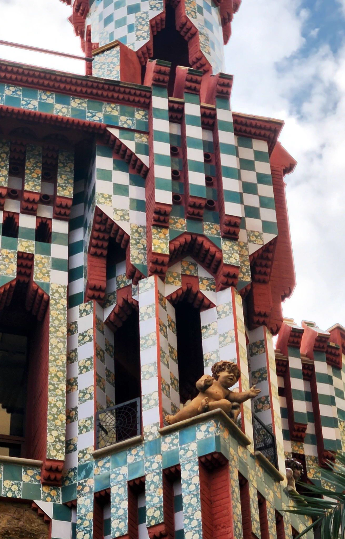 Tiles at Casa Vicens in Barcelona. Some were the original made by Antoni Gaudí, others made by Joan Baptista Serra.
