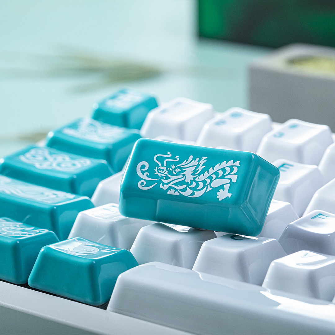 CerakeyOfficial's tweet photo. Step into the serene beauty of canal blue and intricate dragon designs, meticulously crafted onto ceramic keycaps, offering a typing experience enriched by cultural significance.💧

#novelkeys #dragonnovelkeys #cerakey #cerakeycaps #keycap #keycaps #keycapset #keycapdesign https://t.co/nzKwJfGe64