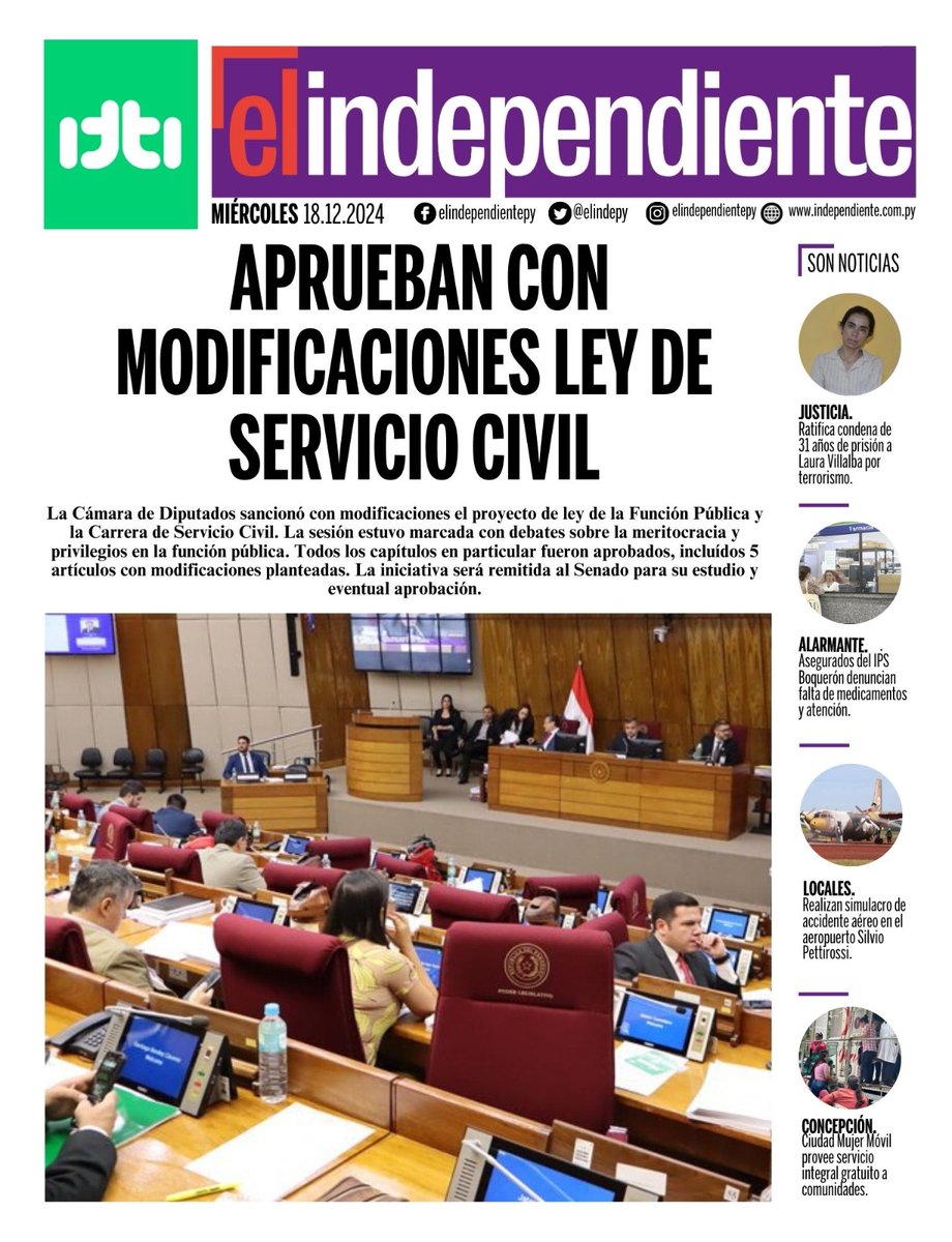 robertoperezpy's tweet photo. 💻📰 Las principales tapas de diarios de hoy🗞️

#PPpy #650A https://t.co/dptBxlSIAi