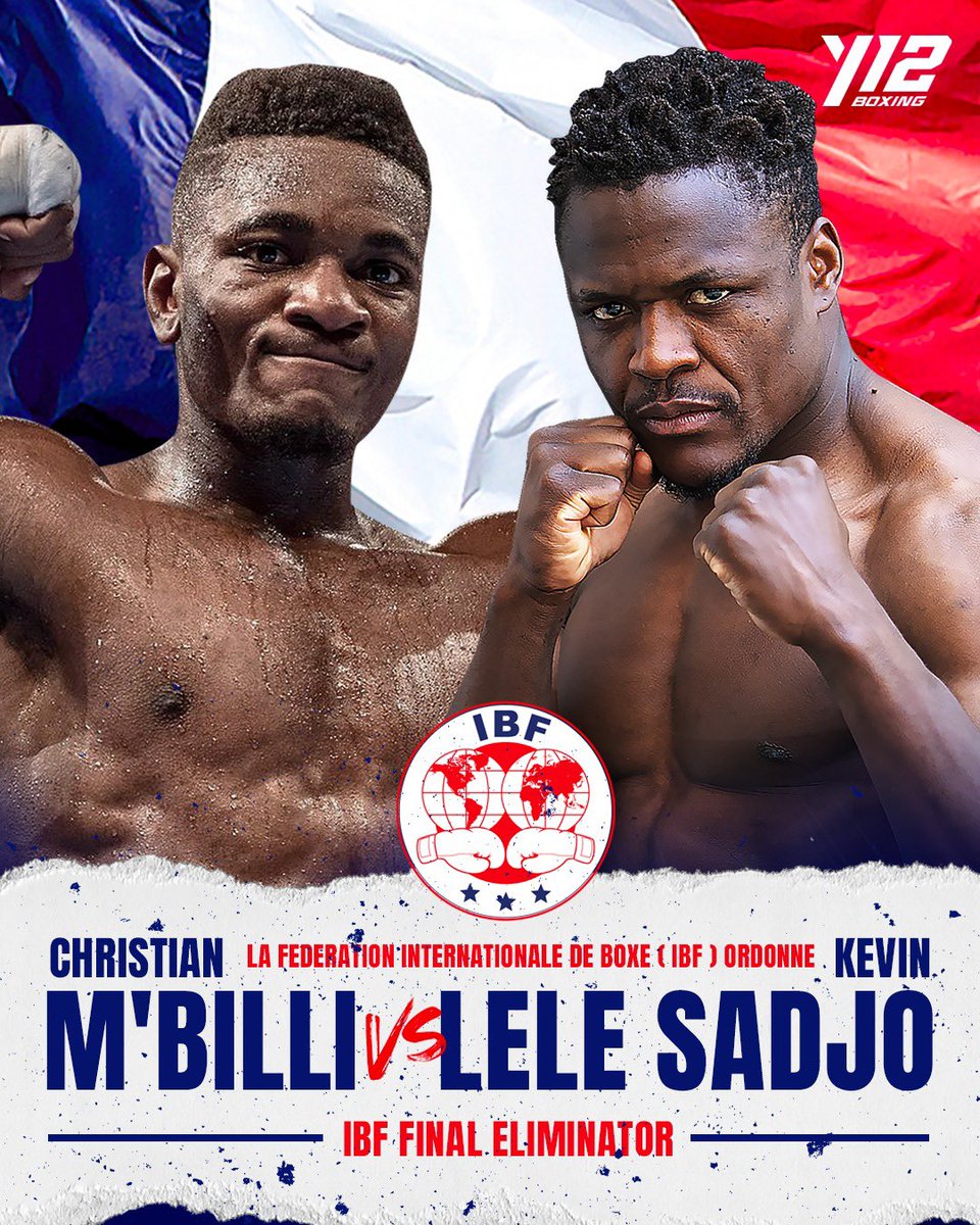 C’est officiel ! L’IBF a désigné Christian M’Billi et Kevin Lele Sadjo pour s’affronter en “final eliminator “.🔥

🤔 Allons-nous assister au plus grand combat franco-français de l’histoire ? 🥊