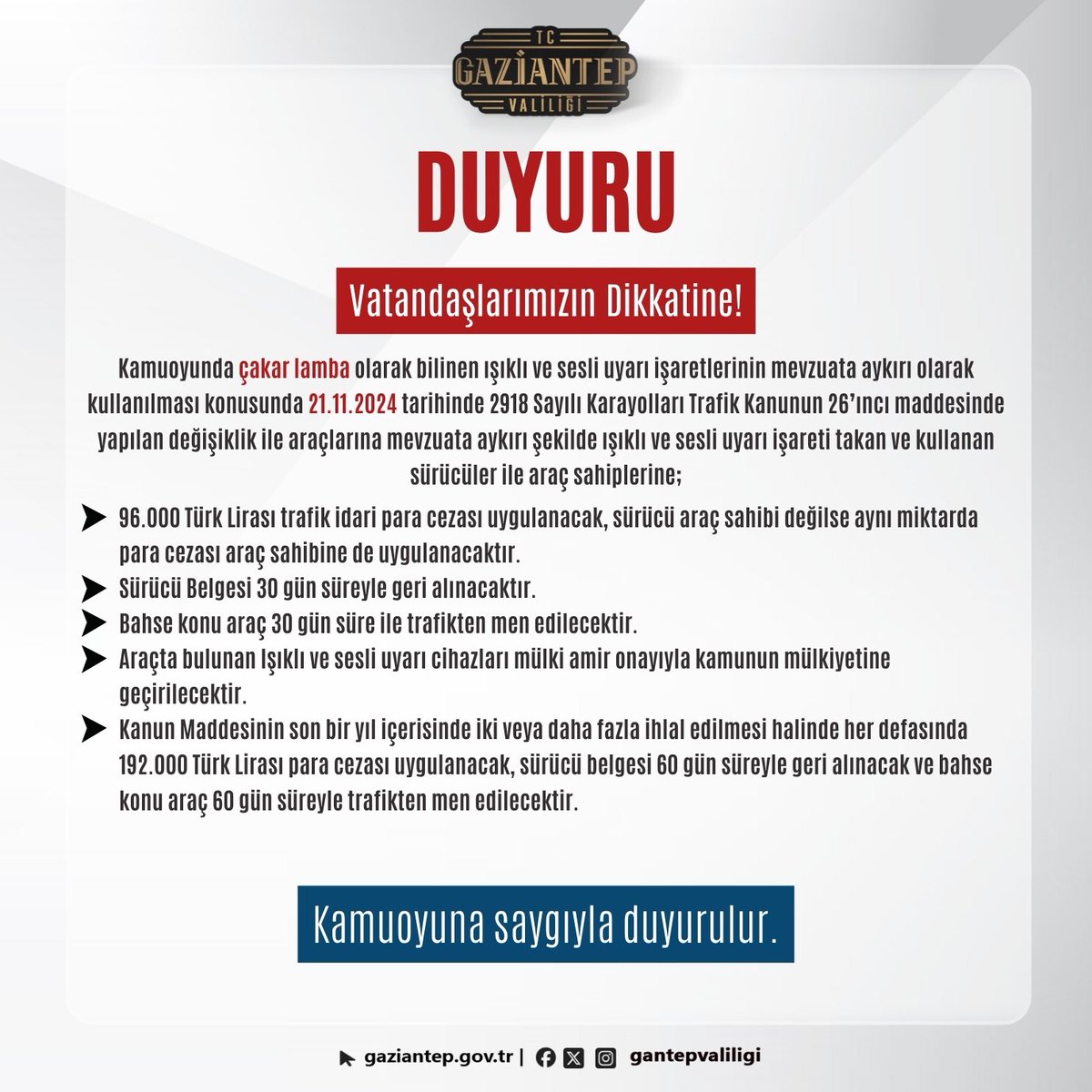 ❗️Vatandaşlarımızın Dikkatine ❗️⬇️