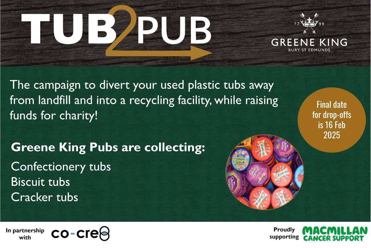 Show us your tub stacks, tag us! #Tub2Pub #Greeneking