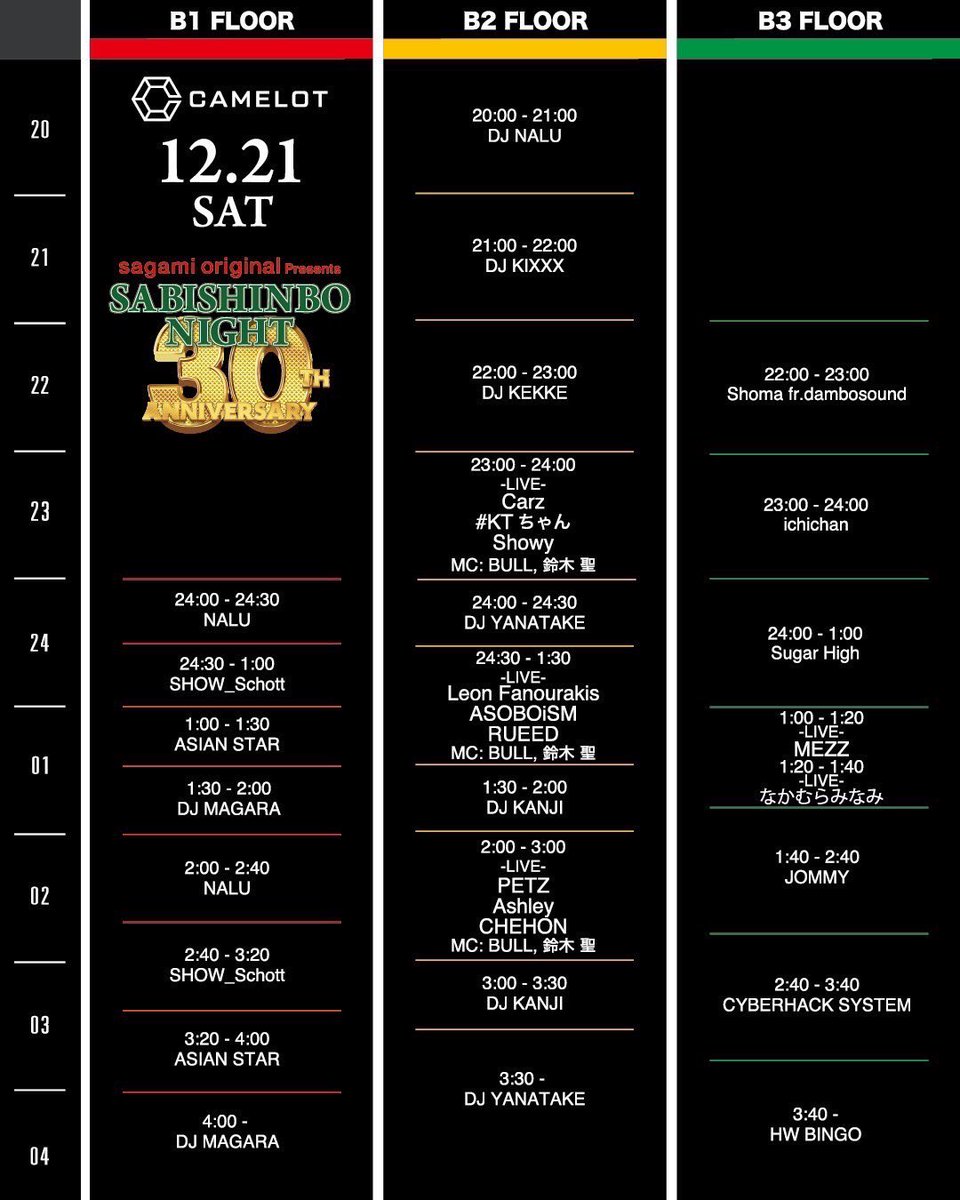 -INFORMATION-
12/21(sat)
<a href="/mdpTOKYO/">SABISHINBO NIGHT2024</a> 
OPEN 20:00-

今年で30周年を迎える、SABISHINBO NIGHTを開催！🎄
30周年を記念して、豪華出演者大集合のスペシャルバージョン！✨

女性は入場無料！
是非遊びにお越し下さい！