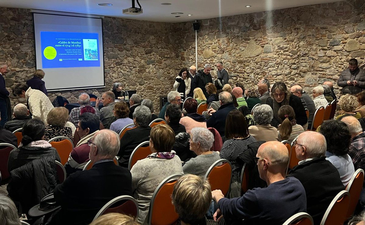 Gràcies a tots i totes qui vau venir ahir a la presentació del nou llibre de Montserrat Mumbrú "Caldes de Montbui entre el 1714 i el 1783". 

📚 pamsa.cat/caldes-de-mont…
