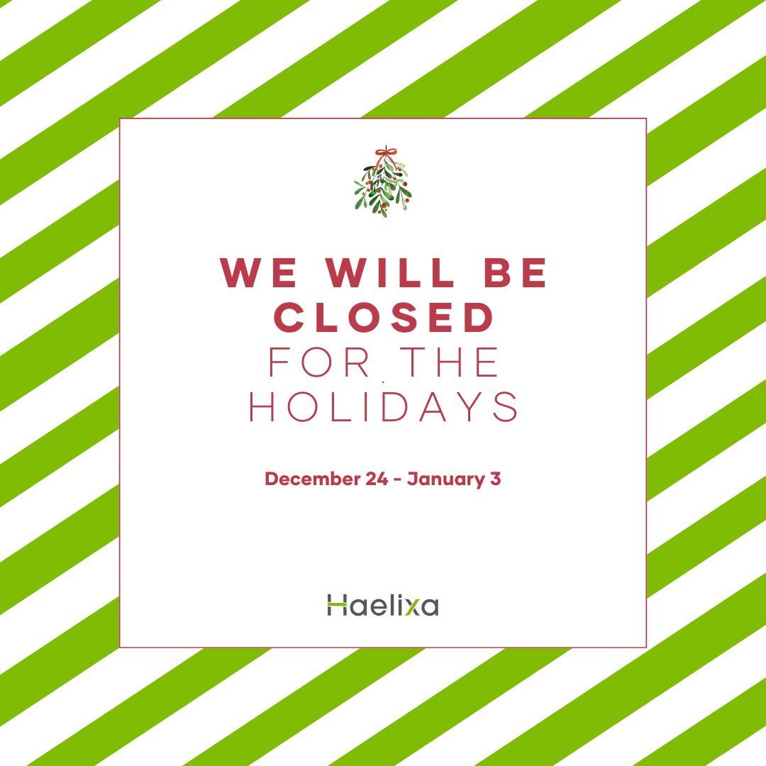 ✨We are ready for the holiday season✨

Our office will be closed from December 24th to January 3rd as we take a little time to recharge and celebrate the season. 🎁  

We’re excited to return in 2025 with fresh energy to make it a successful year.

#happyholidays #celebration