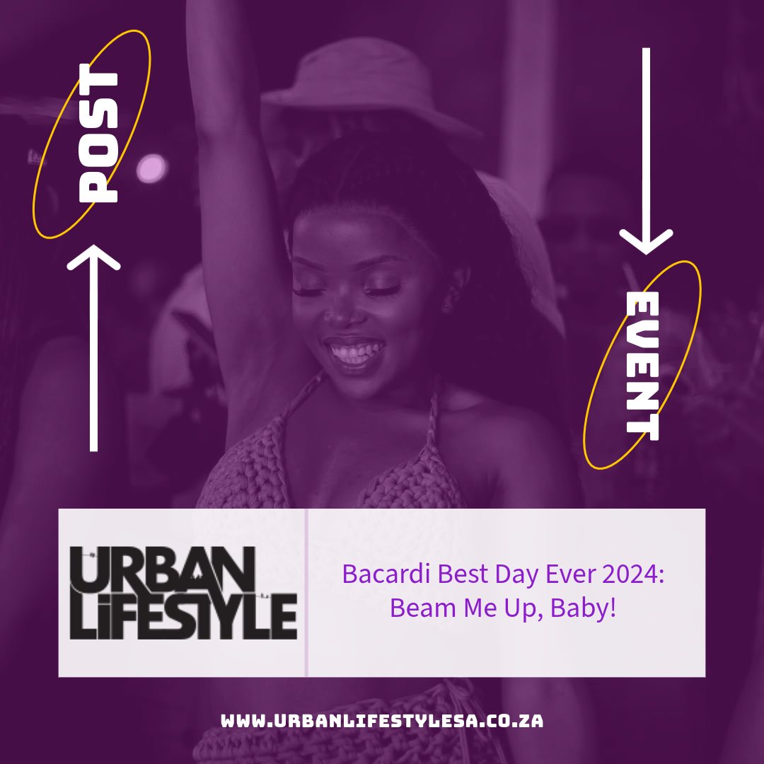 UL_Mzansi's tweet image. 🍹🌟 Beam me up, baby! The @BACARDI Best Day Ever 2024 is your ticket to good vibes and music magic. Visit #UrbanLifestyle for more info: urbanlifestylesa.co.za/upcoming-event… 🎶✨ #BacardiBestDayEver #EventVibes