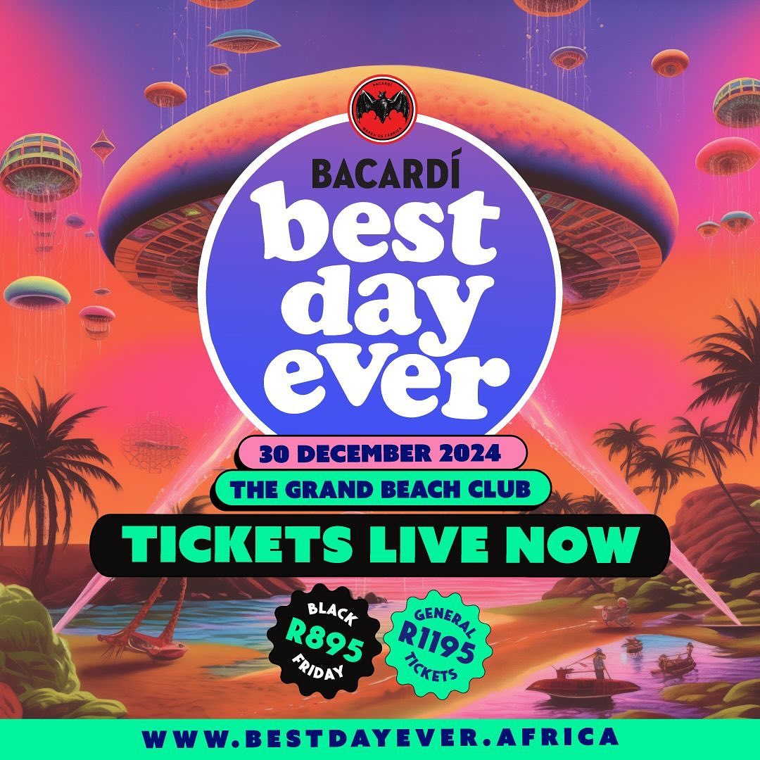 UL_Mzansi's tweet image. 🍹🌟 Beam me up, baby! The @BACARDI Best Day Ever 2024 is your ticket to good vibes and music magic. Visit #UrbanLifestyle for more info: urbanlifestylesa.co.za/upcoming-event… 🎶✨ #BacardiBestDayEver #EventVibes
