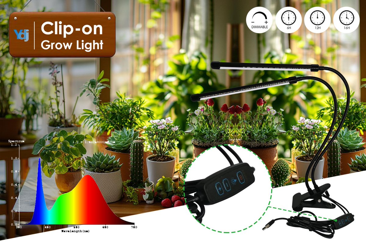 YdjLight's tweet image. Grow healthy plants with our flexible, USB-powered clip-on grow light—natural spectrum, dimming, and timer!

For more products, please visit ydj-light.com/product/portab…

#YDJLight #LEDGeneralLighting #LEDLampFactory #LEDLampManufacturer #LEDLightSupplier #LEDGrowLight #LEDPlantLight