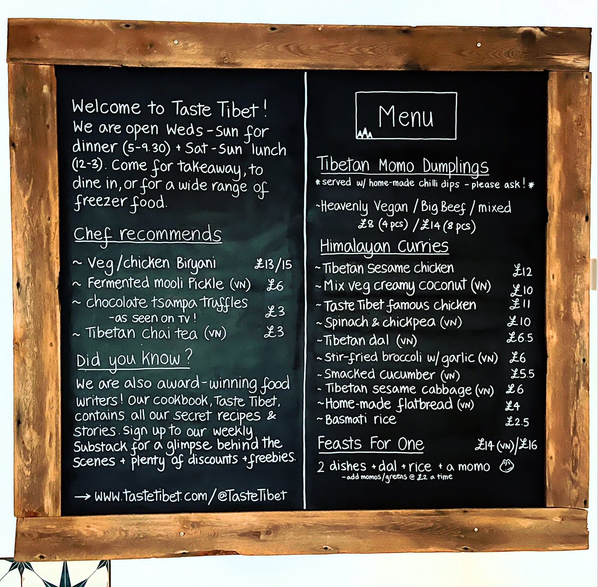 Our final menu for 2024 🥁 We’re open through until Sunday evening as usual this week, kicking off tonight at 5. We have lots of gifty goodies 📘🌶️ + a packed freezer that includes family-sized boxes. After this wkend we’ll be closed until Jan 8 so make sure you come and see us!