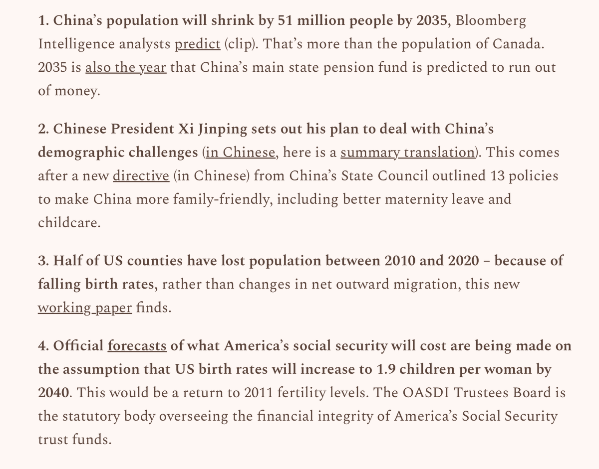 New <a href="/WorksInProgMag/">Works in Progress</a> x <a href="/TheBoomCampaign/">Boom</a> newsletter! 

Interesting findings &amp; developments covered include China's imminent depopulation, the global rise in singles &amp; how watching telenovelas may lead to smaller families.