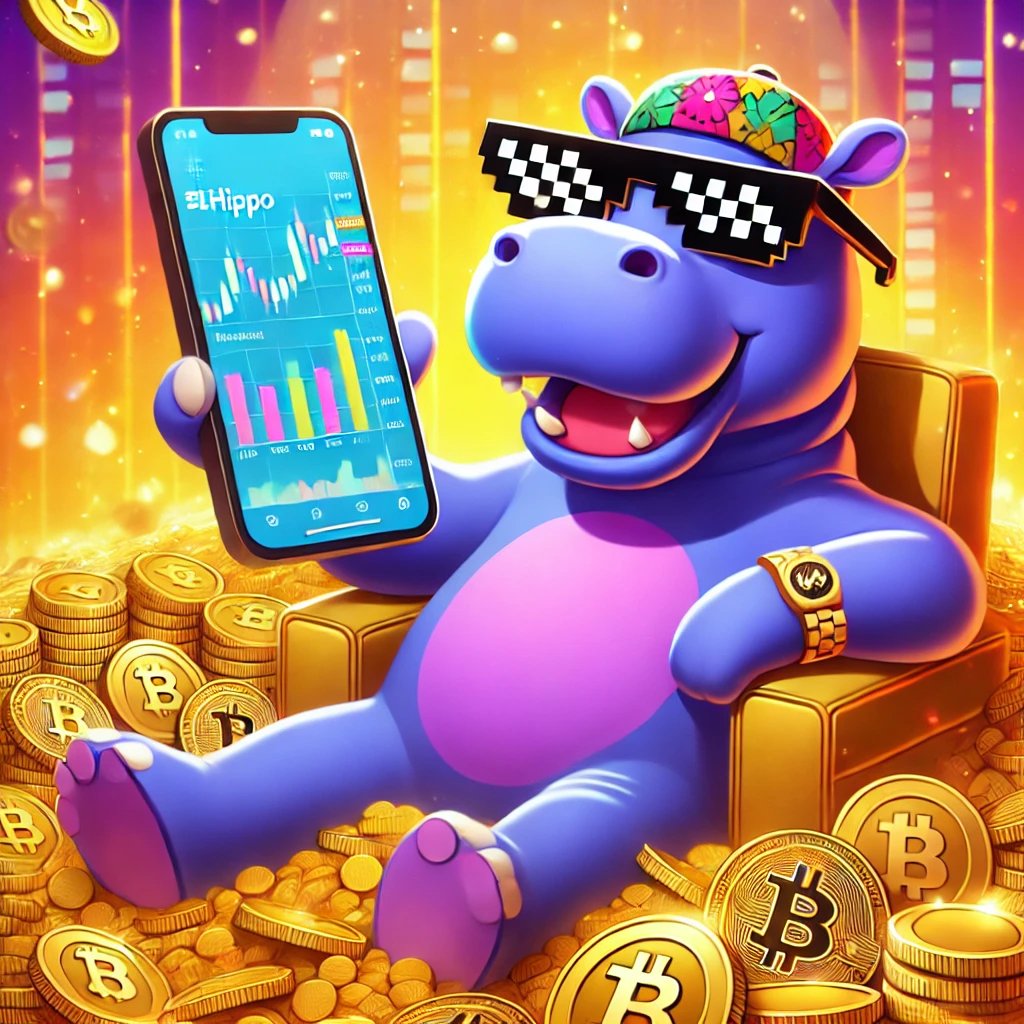 When you tell yourself: 'Just one peek at the charts,

But El Hippo says: 'Relax, we’re in it for the long run! 😎