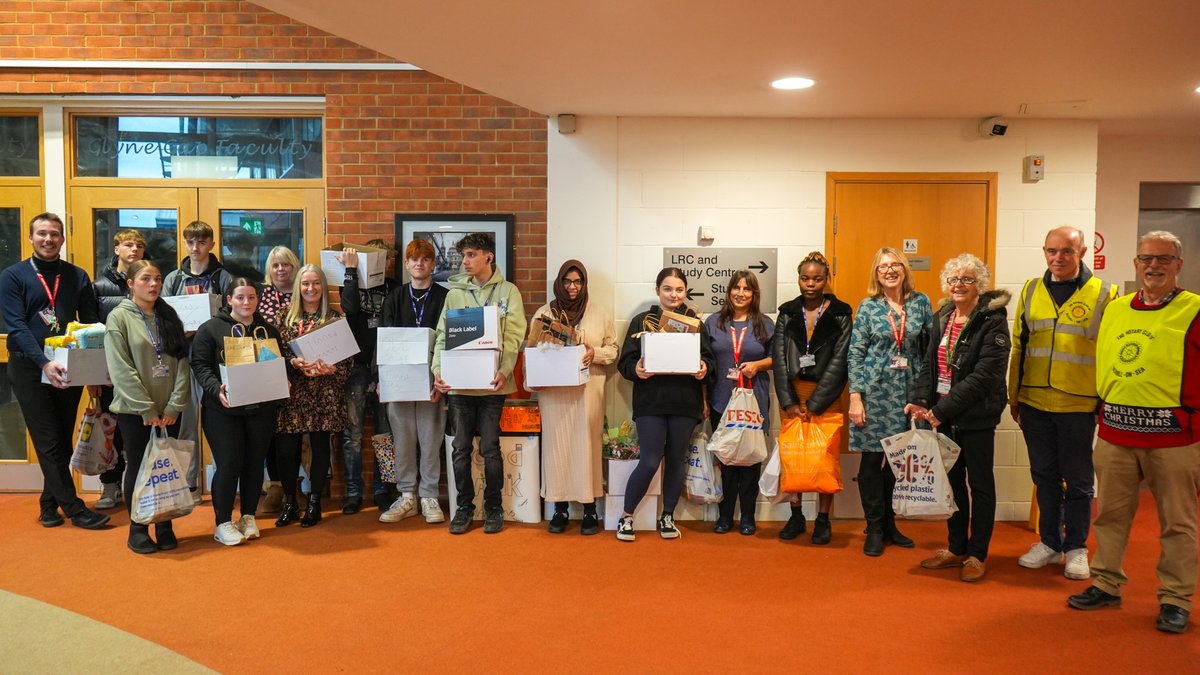 Lvl 1 Personal and social development students have been raising awareness to staff and students across the college, to donate food items for Bexhill Food Bank. Yesterday Lynn Langlands and the Bexhill Rotary club visited to celebrate and transport the donations.
#BexhillCollege