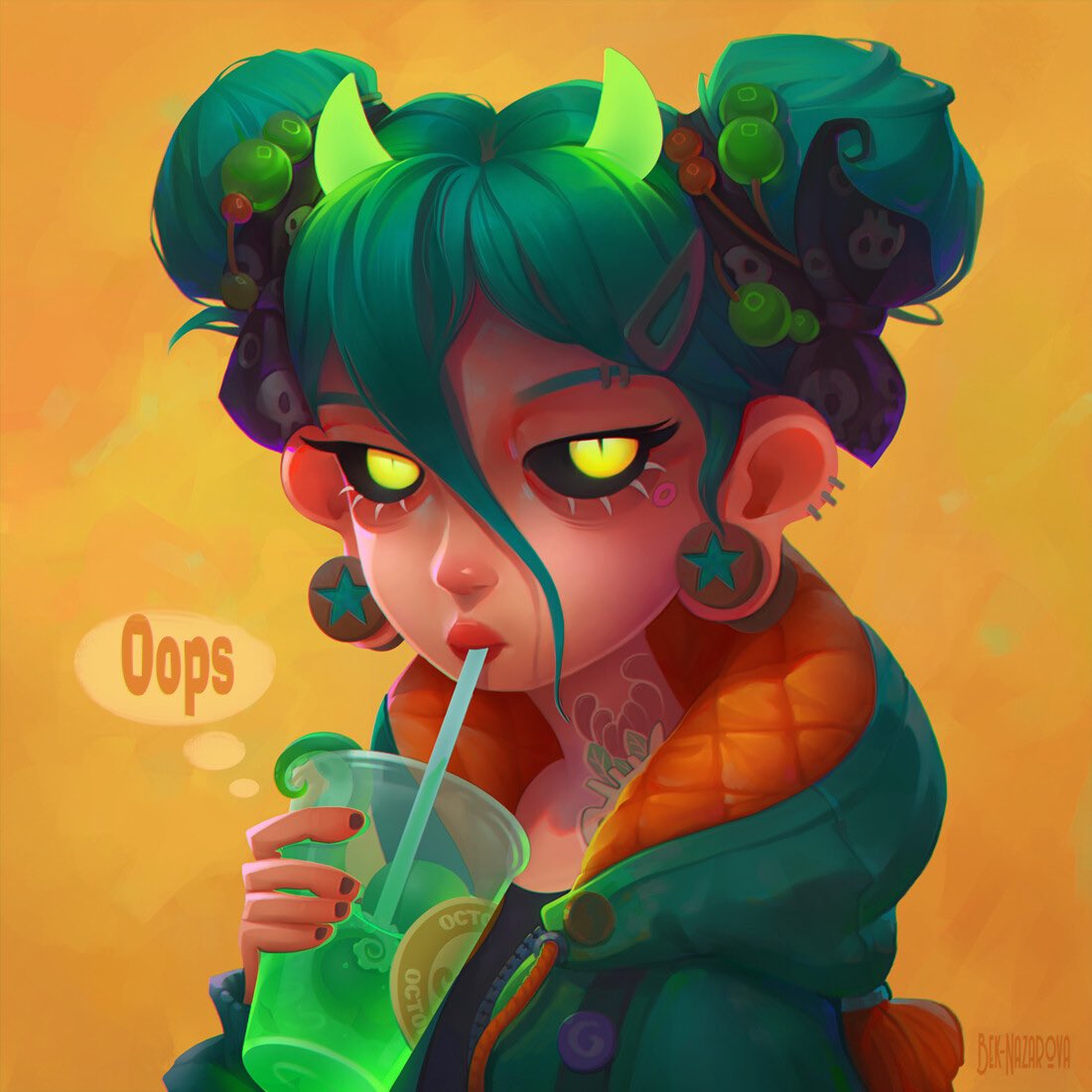 gamedev2dart's tweet image. Octopus soda by Ekaterina Bek-Nazarova ✍️