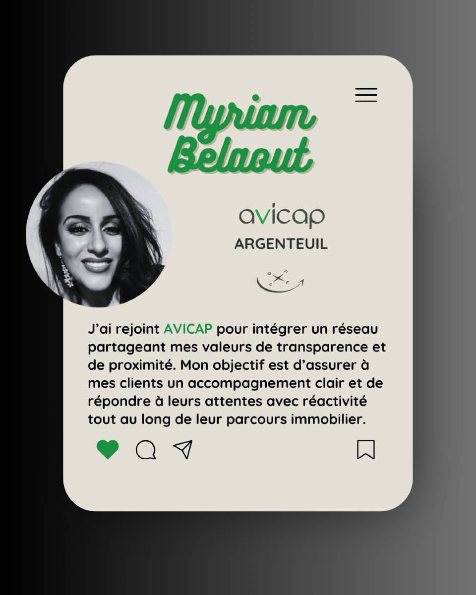 👉 Comme Myriam, rejoignez AVICAP !

Nous sommes à la recherche d’expert·es du crédit immobilier désireux de développer leur activité.

🌱 On en parle ? Rendez-vous en commentaire !

#OnRecrute  #Courtier #Creditimmobilier #Assurance #Immobilier