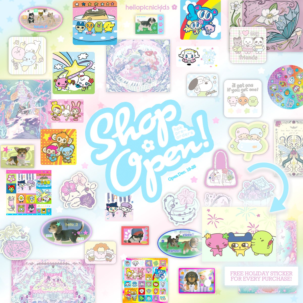 hellopicnickids's tweet photo. PICNIC SHOP OPEN! 🌸☁️❄️

Dec. 18-28, 2024 • keychains, stickers, and prints! • Local Orders Only :>

🍀 kindly check the link to the carrd to order ⭑.ᐟ(˶˃⤙˂˶)
https://t.co/G3YjZupd0z https://t.co/37Y0E2wtaa