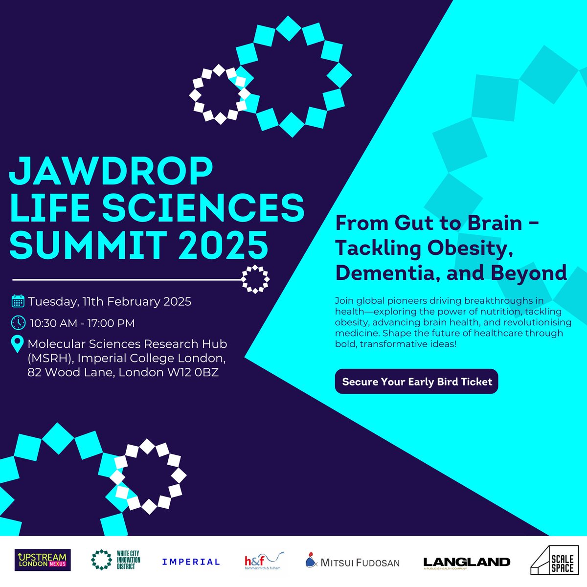 Blenheim Chalcot (@blenheimchalcot) on Twitter photo 🚨 Jawdrop Is Back—Early Bird Access Live! 🚨
Join the Jawdrop Summit: From Gut to Brain – Tackling Obesity, Dementia, and Beyond on 11th February 2025
🎟️👉move-upstream.org.uk/jawdrop-summit/
<a href="/WCIDLondon/">White City Innovation District</a> #LifeSciences #Nutrition #obesity #brainhealth #healthinnovators #networking 🚨 Jawdrop Is Back—Early Bird Access Live! 🚨
Join the Jawdrop Summit: From Gut to Brain – Tackling Obesity, Dementia, and Beyond on 11th February 2025
🎟️👉move-upstream.org.uk/jawdrop-summit/
<a href="/WCIDLondon/">White City Innovation District</a> #LifeSciences #Nutrition #obesity #brainhealth #healthinnovators #networking