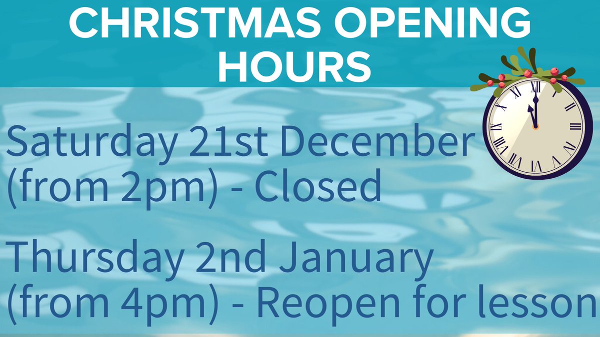 gaytonpool's tweet photo. 📣 Please note we will be closing on Saturday 21st December for public swimming and lessons - thank you for your cooperation. We will reopen on Thursday 2nd January at 4pm for lessons. 

Thank you, Gayton Swimming Pool Team 

#GaytonSwimmingPool #CommunityPool #PoolUpdates https://t.co/cdBGjuPyUF