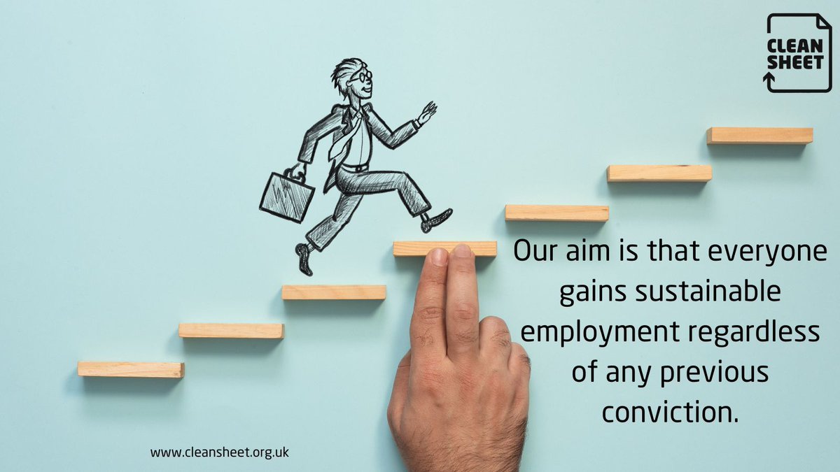 CleanSheet_UK's tweet image. Being in employment is a massive step toward reducing reoffending. Clean Sheet works!
#movingforwardpositively #workingworks #cleansheet #changingthenarrative