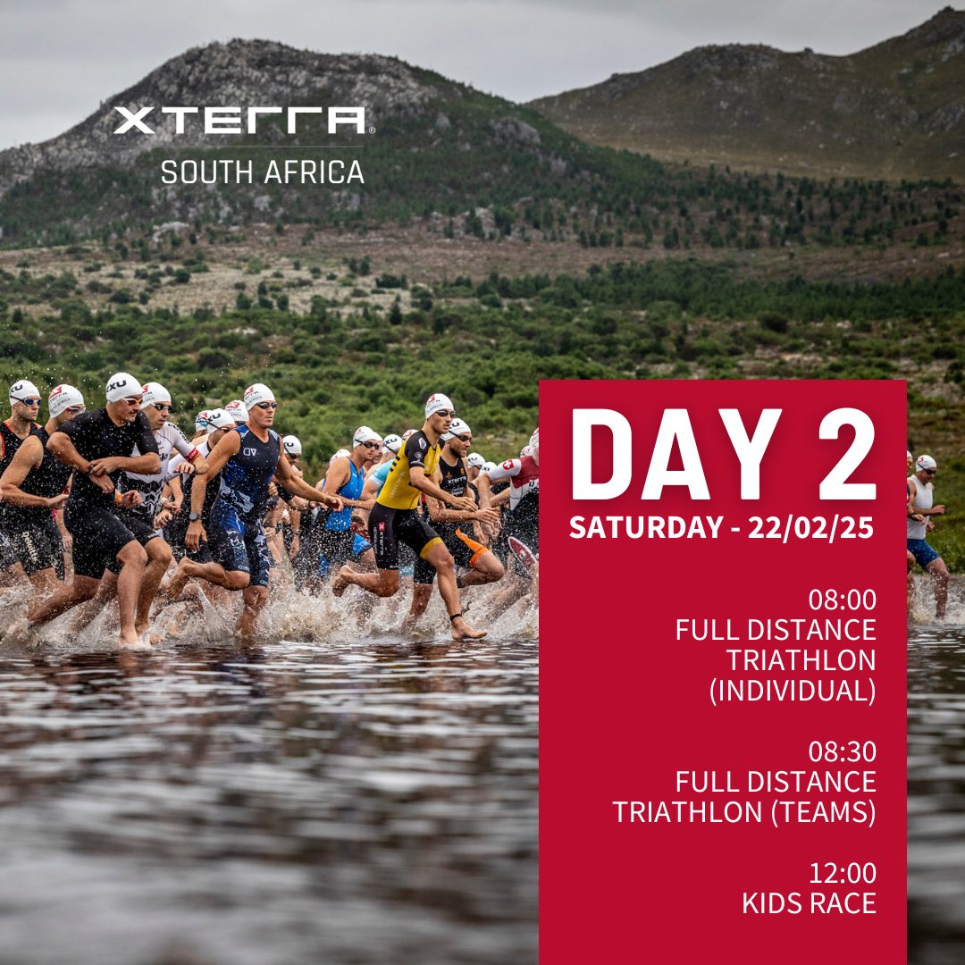 XTERRASA's tweet image. The schedule for XTERRA South Africa 2025! 🗓️
Entries are limited so sign up early, LINK IN BIO!🏃♂️🚵🏊
