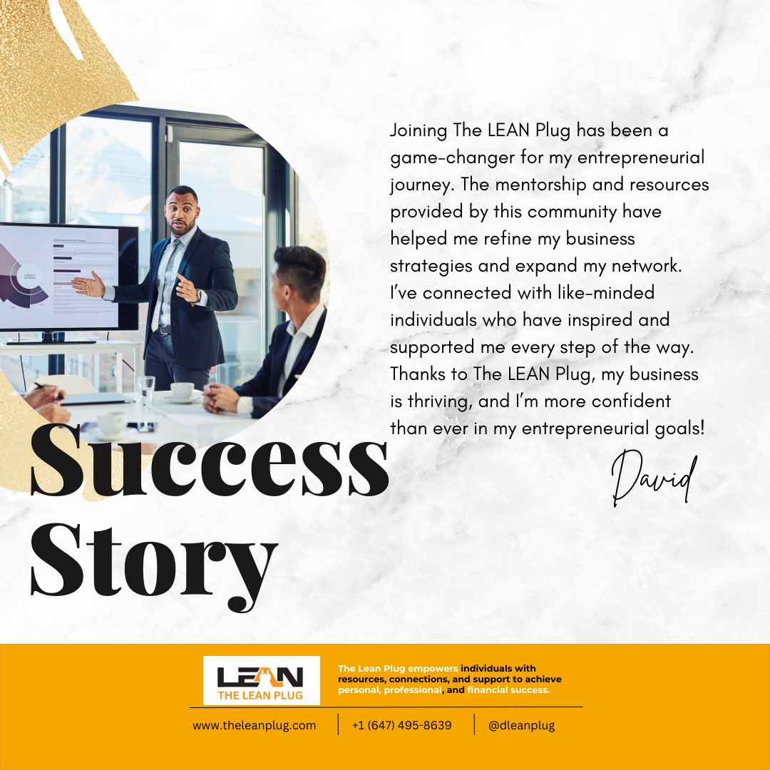 dleanplug's tweet photo. Here's what David (a community member) had to say ☺️#theleanplugcommunity#successstory#entrepreneurship https://t.co/0ffsAC4jOA
