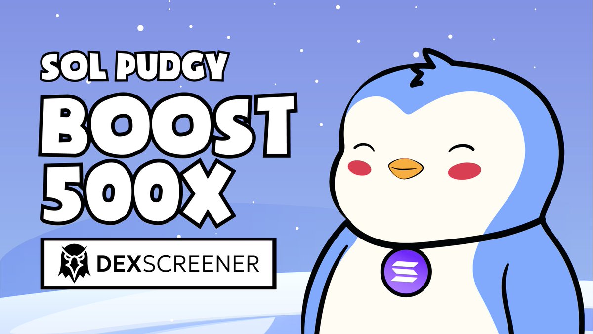 sol_pudgy's tweet photo. 💥 #SOLPudgy is now BOOSTED 500x on @DexScreener! 
🐧 Track the hype, join the momentum, and let’s take this to the moon! 🌕💜 

#SOLANA #DEXScreener #PudgyFam #CryptoBoost https://t.co/NoKpK58aoP