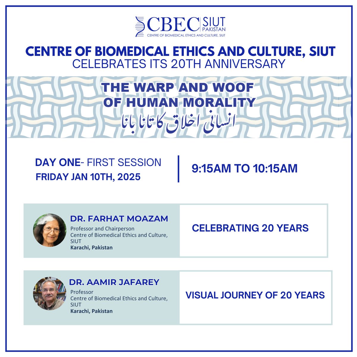 Centre of Biomedical Ethics and Culture, SIUT tweet media