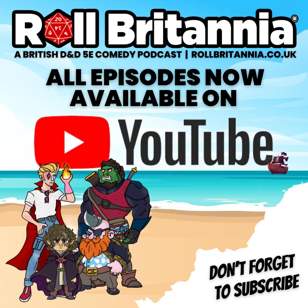 RollBritannia's tweet photo. Ready for a rollicking D&D adventure with a British twist? Roll Britannia is your ticket to laughs and thrills! All episodes are now available on YouTube. Subscribe today and join the merry crew on their epic quests ๐๐ดโโ ๏ธ Start your journey โก๏ธ https://t.co/ohrDWfFGo2 #DnDPod... https://t.co/m5l3PTgaqx