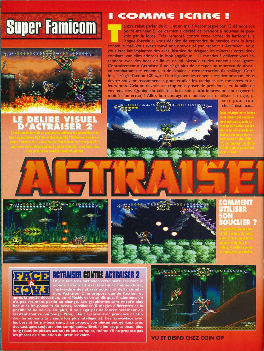 AllmightoFranky's tweet photo. #Nostalgeek on continue le feuilletage du #Joypad 26 de décembre 1993!Toujours les Tests avec #Actraiser2 sur #Supernintendo,loin d'être aussi bon que le premier,et #ChuckRock sur #MegaCD! #retro #retrogaming #oldschool #80s #90s 1/5 https://t.co/3f10rx6Q3d