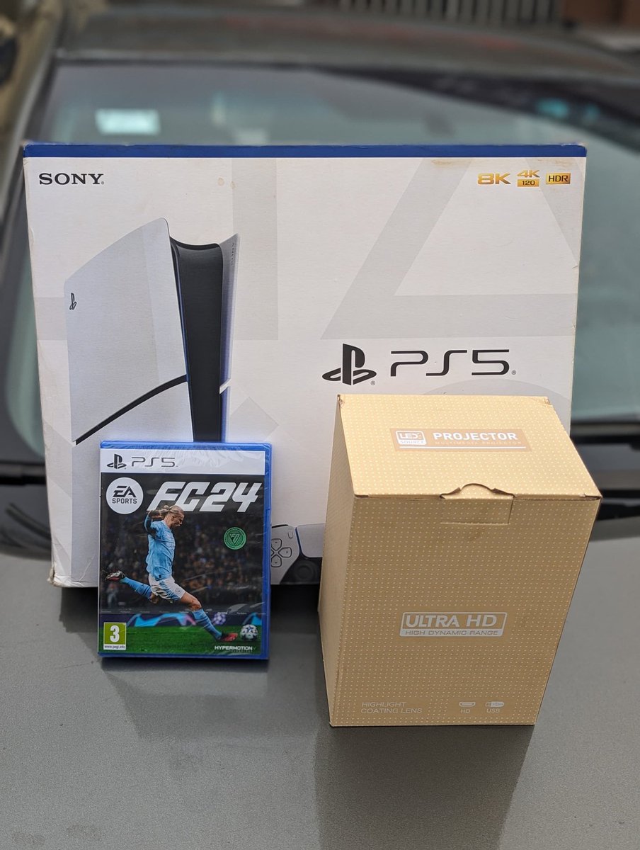 justsgadget's tweet photo. Order summary 

Smart projector 
PS 5 slim 
FC 24 

800,000 https://t.co/hLfCcjGvQP