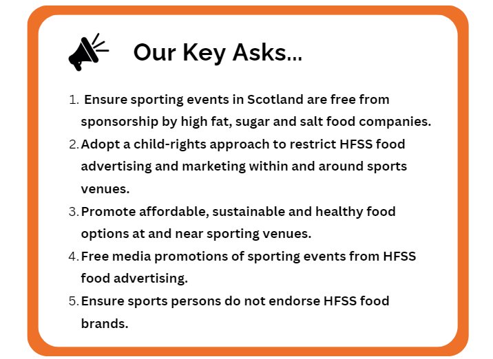 obesityactionsc's tweet photo. 📢OAS and partners are leading action to push high fat, sugar and salt food sponsorship out of sporting events in Scotland.📢

With the Glasgow Commonwealth Games in 2026 fast approaching, we urge you to sign on and support the cause here:

🔗https://t.co/oJEJoxwKRv https://t.co/NgrARJsH2n