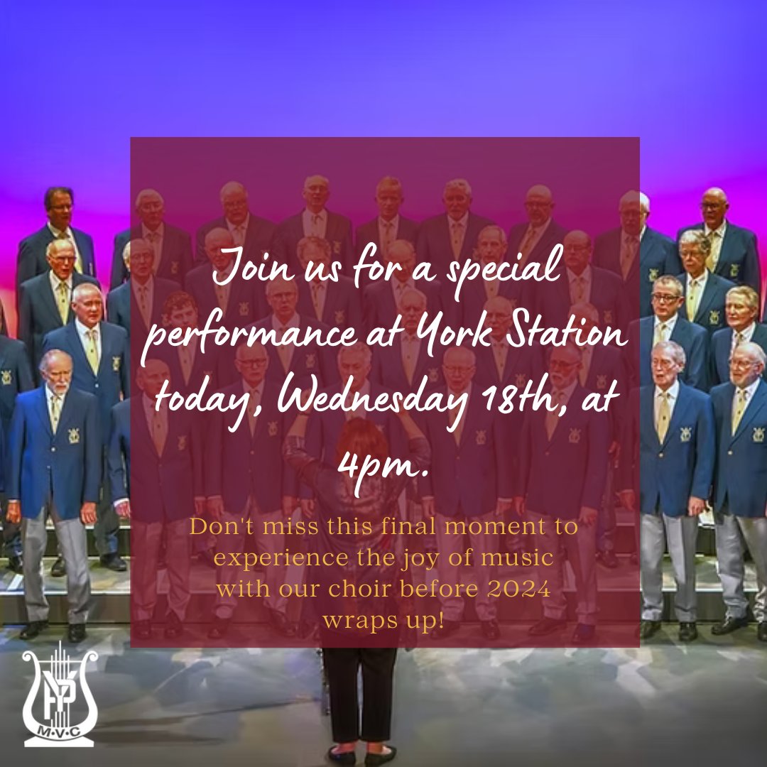 End your year on a high note!

One last performance of 2024! Join us at York Station today at 4pm.