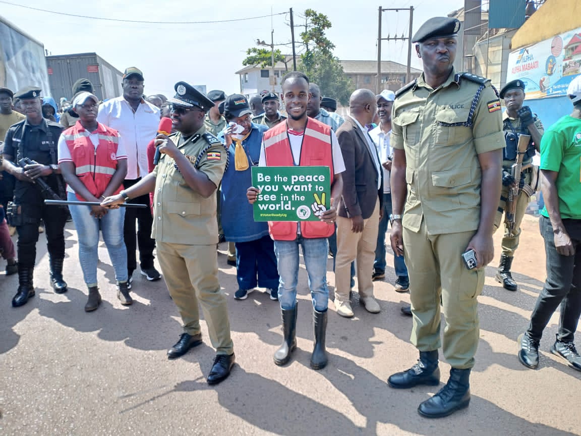 Joined the Uganda Police today in a peaceful march advocating for road safety during this festive season. Let's prioritize caution, stay alert, and ensure a safe journey for all. #RoadSafety #FestiveSeason #SafeTravels #Uganda #PeacefulMarch