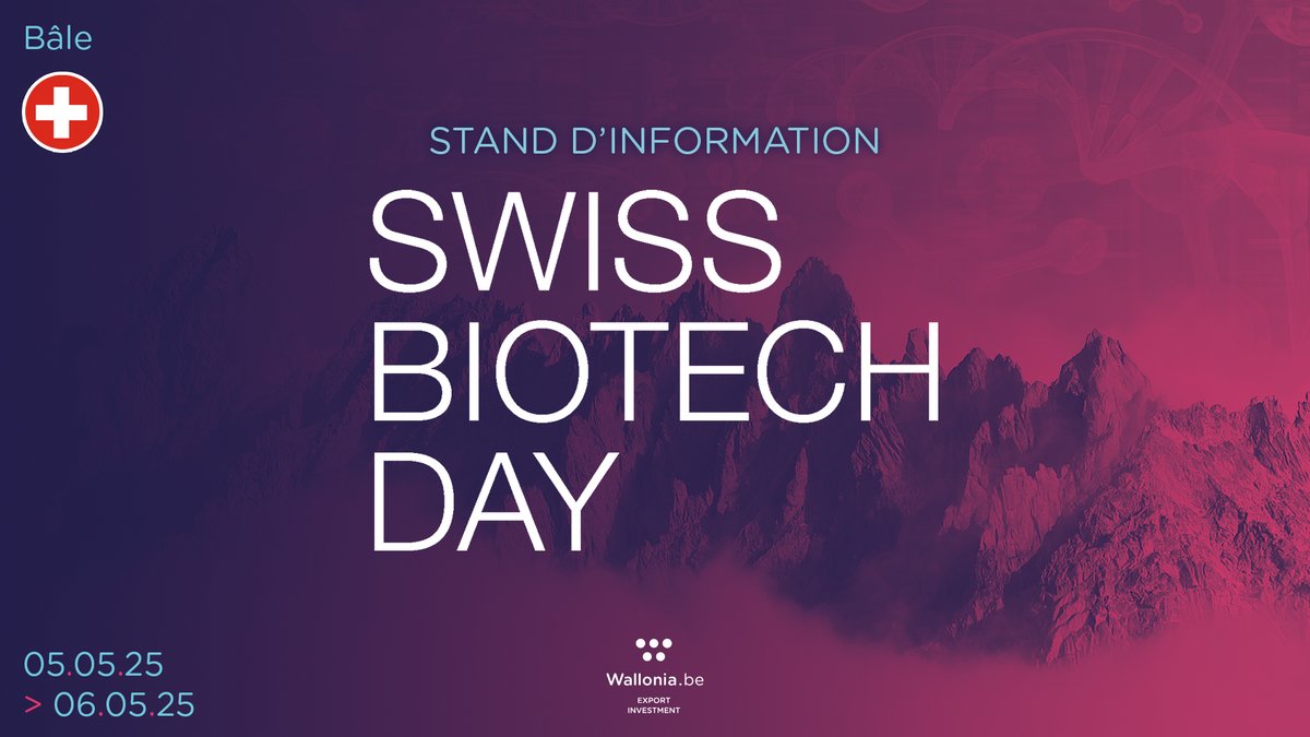 🔔SWISS BIOTECH DAY - Stand Info🗓️ 5-6 mai 2025 Bâle - Suisse
📢 Vous êtes une entreprise, start-up, centre de recherche, hub… actif.ve dans le secteur des biotechnologies médicales ? Inscription gratuite mais obligatoire urls.fr/U86u1-
