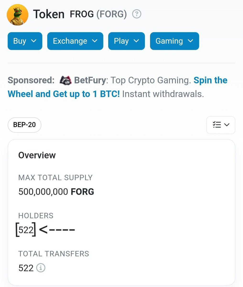BREAKING NEWS ; 📢📢
TOKENS WERE DISTRIBUTED TO ACCOUNTS ✅️✅️✅️
Attention dear FROG$ investors, the tokens you purchased have been reflected in your accounts.💰💰💰
Token holders who add their BSC Wallet address to the system by purchasing tokens will have their tokens