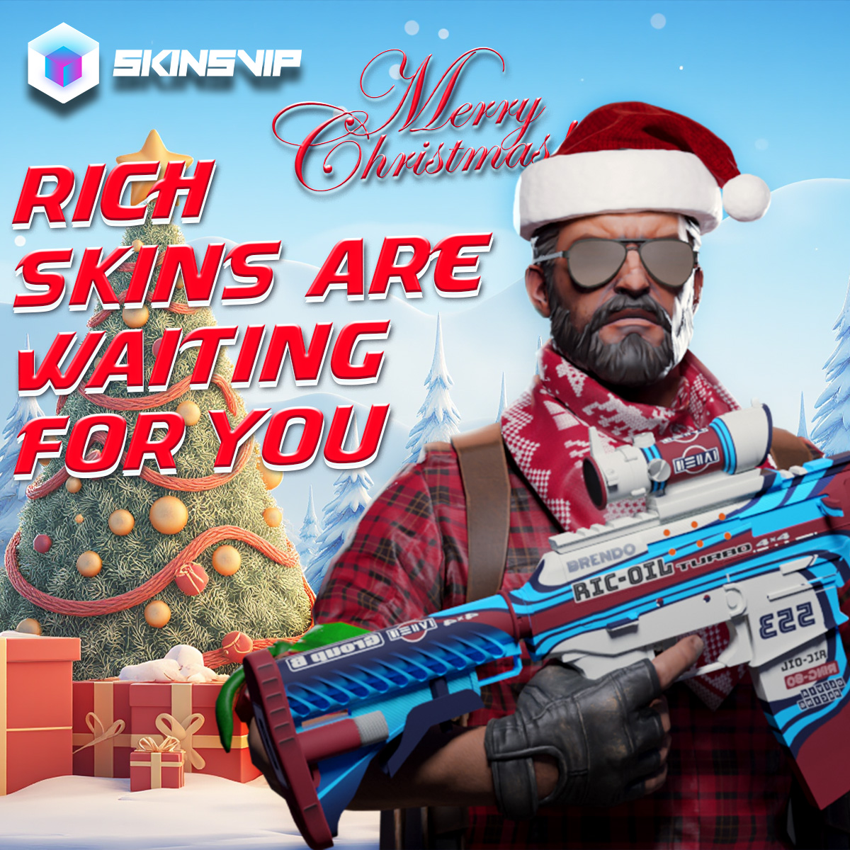 skinsviponline's tweet image. 🎄 Christmas Event 🎄
🎉 Top Reward Alert!
The highest reward for the top 50 users includes rewards worth up to 🤑$2,000!
Event Duration:
📅 December 17, 2024 – January 6, 2025
Event Details:
① Light Up the Christmas Tree:
🎁 During the event, users can open any paid cases on…