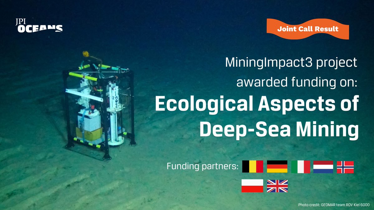 jpioceans's tweet photo. We are proud to announce #MiningImpact3, the third project selected to study the Ecological Impacts of Deep-Sea Mining! 🌊 

👉 Learn more about this project - https://t.co/H7Xtsbxusz https://t.co/5Bjq1gHwqQ
