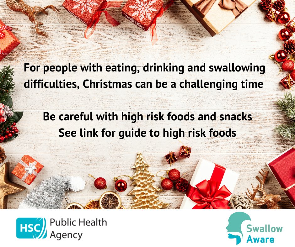 Food is a central part of Christmas celebrations for many, but for people with swallowing difficulties, it can be a challenging time. 
For a guide to Christmas treats and high risk foods see link here
view.pagetiger.com/cabephk/1
