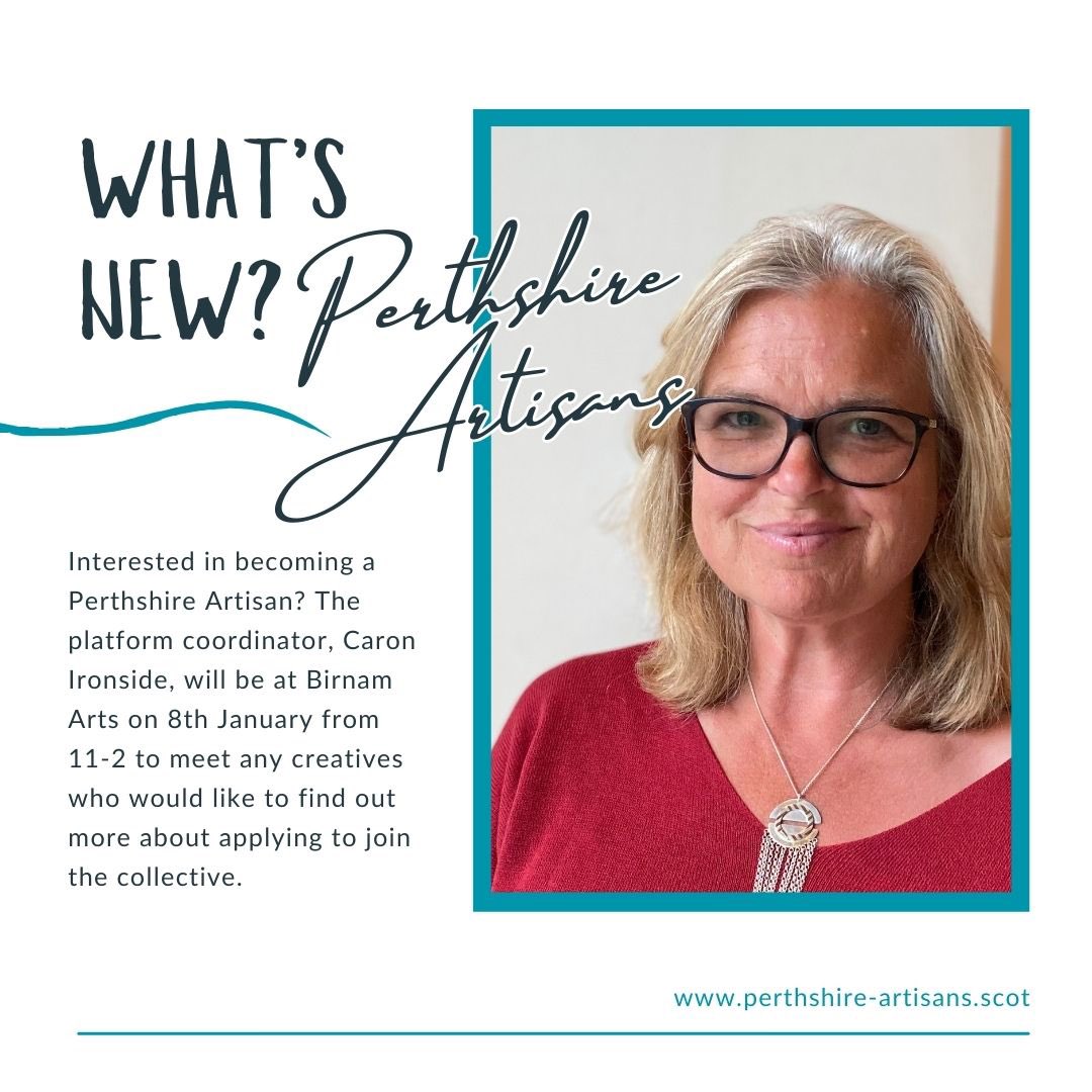 Interested in becoming a member of <a href="/pshireartisans/">Perthshire Artisans</a>? 

The Smart Village’s coordinator, Caron Ironside, will be at Birnam Arts on 8th January from 11-2 to meet any #creatives who would like to find out more about applying to join the collective.
