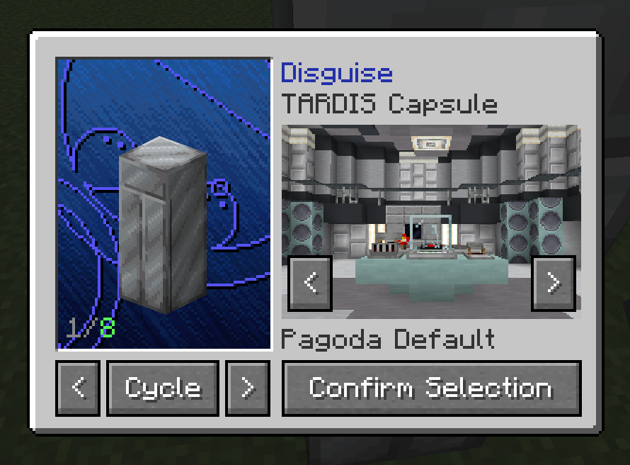 Due to community feedback, you can now select an interior when you first place a TARDIS in the 1.16.5 Dalek Mod.
Watch the whole Day 17 advent video to see what other features got added that day. 

Still a week full of daily updates and videos left to go!
