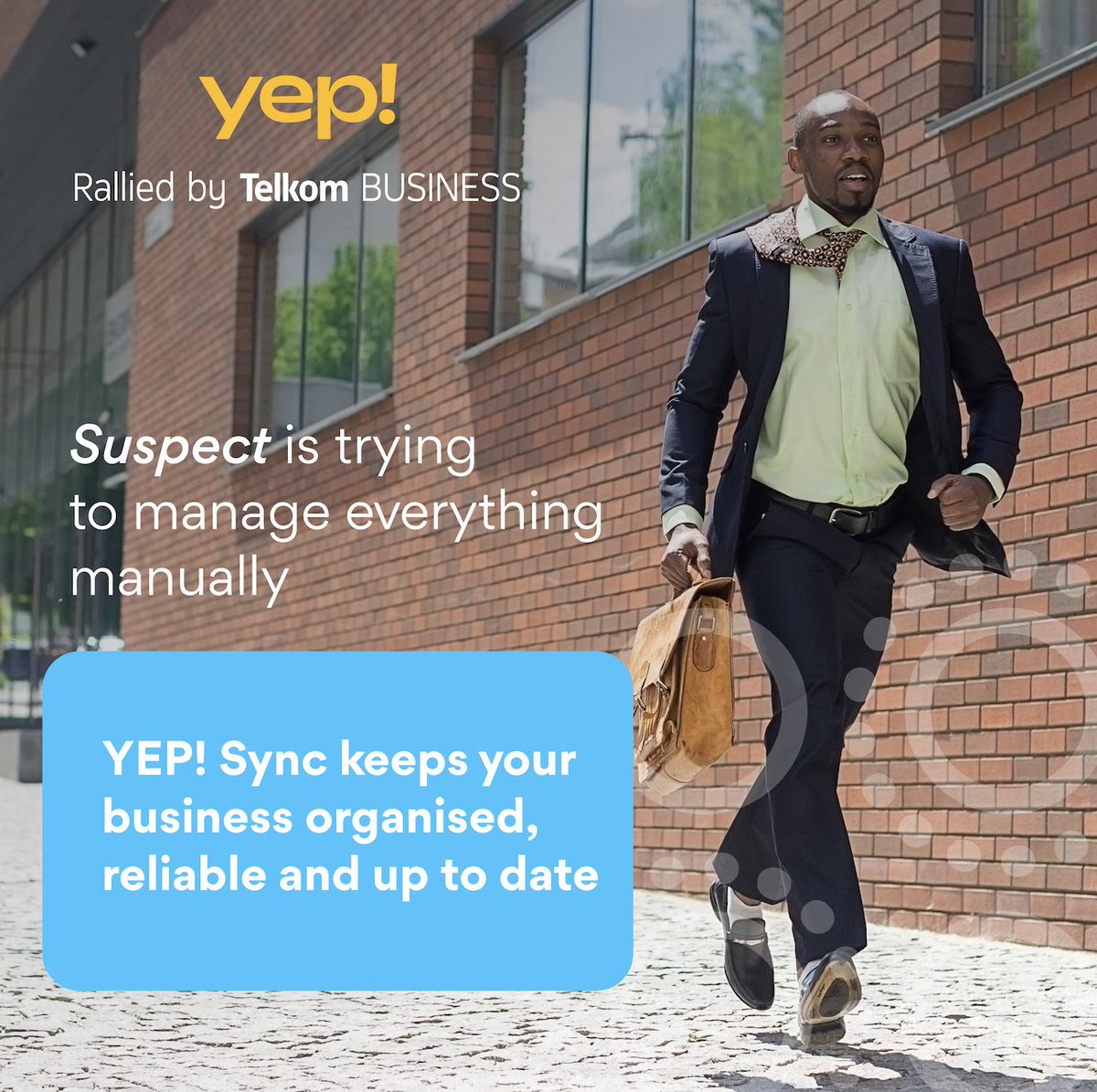 Don’t make your customers play detective!

📋 Organise.
✅ Stay reliable.
🔄 Keep info up to date.

With YEP! Sync, your business is always on point. Try it now! 📲
#PossibleBeginsHere 👉 tlkm.link/yepsync 
#YEP
