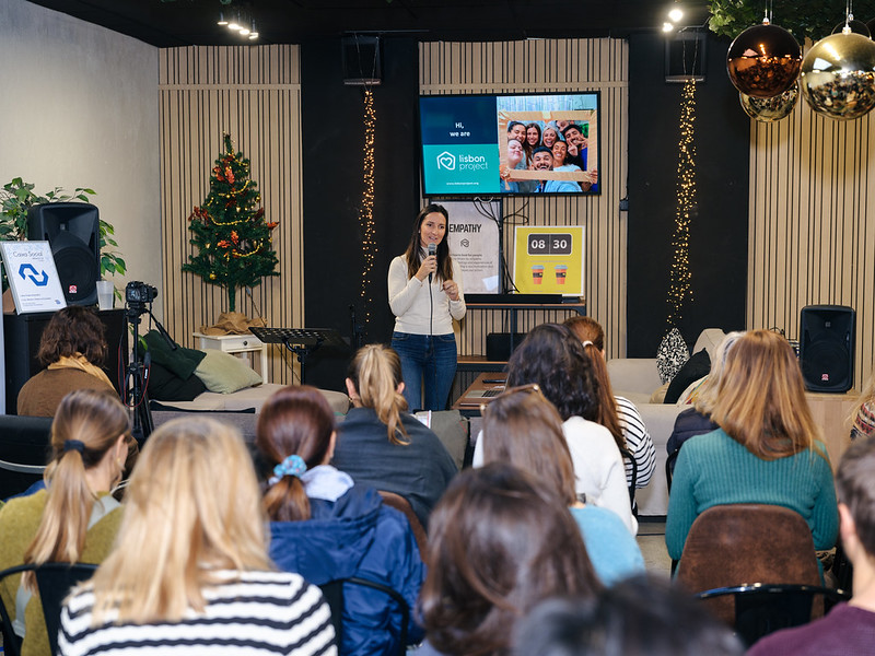 Check out pictures from our last event: bit.ly/3P2L7fu
Thanks to Gabriela Faria for her talk about Transforming Life’s Cycles at the Lisbon Project.
Thanks also to 351 Portuguese Startup Association and DAILYCOFFEE.PT for the support! Pictures by Matej Simko.