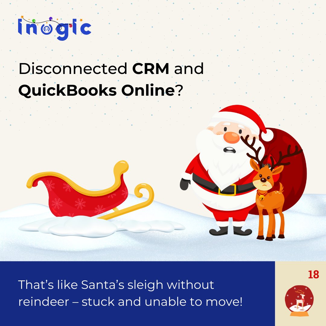inogic's tweet image. #AdventWithInogic #advent #day18
🎄 Don’t let disconnected data derail your holiday success!
With #InoLink, Dynamics365 CRM &amp;amp; #QuickBooks Online work together in harmony – automating data syncs and keeping your operations on track. 🎁
Make this season stress-free! 🎅
#dynamic365