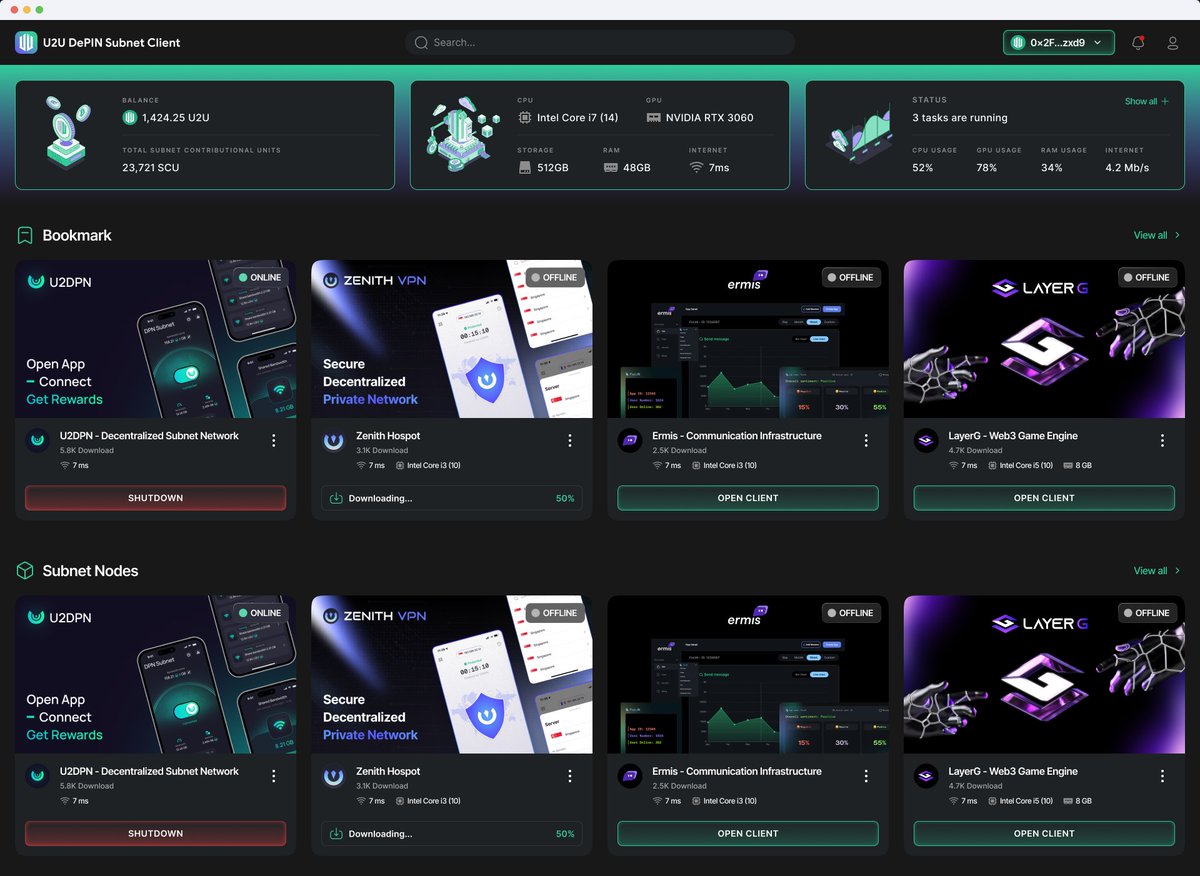 u2u_xyz's tweet photo. The next big step for U2U: the DePIN Subnet Client is on its way.

This innovation, think of it as the powerful gateway to interact with multiple DePIN dApps within the U2U Ecosystem.

Built on top of Subnet Technology, DePIN Subnet Client is positioned to solve fragmentation in the DePIN industry. Developers can easily integrate infrastructures via Subnet Stacks to access millions of hardware resources.

To prepare for this big launch 👇