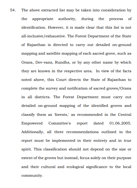 lifeindia2016's tweet photo. Latest: Supreme Court's important Judgement on Sacred Groves. Directs for identification and protection of Sacred Groves in Rajasthan. Suggests that all sacred groves should be declared as CFR under Forest Rights Act. Recognizes the cultural and ecological role of sacred groves https://t.co/I4NjWq1CC3