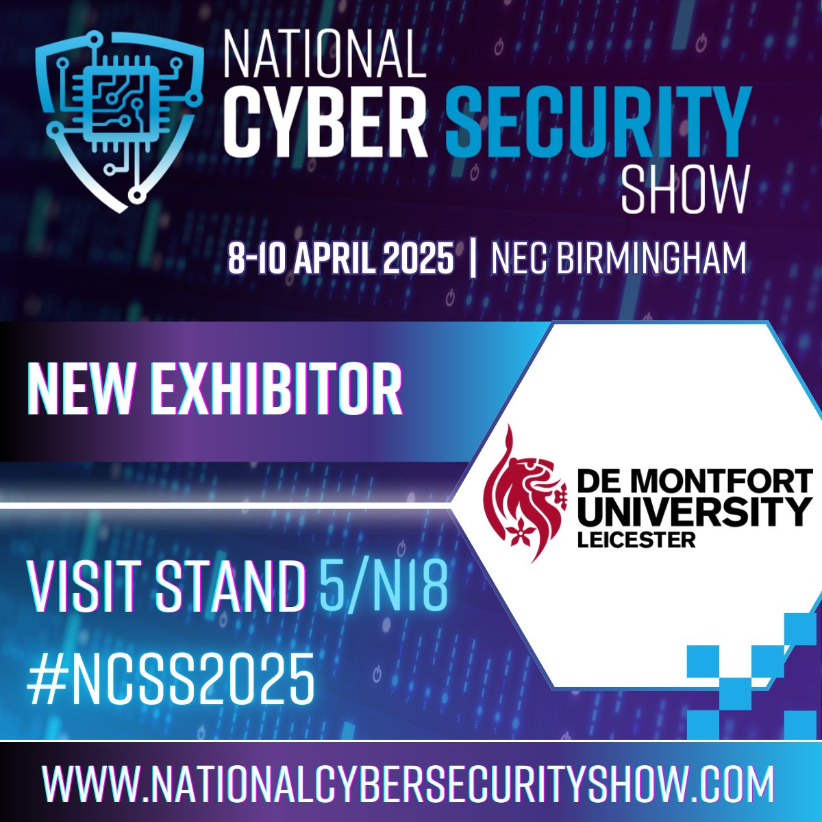 Join DMU at the Cyber Security Show in 2025!
 
    We’re excited to exhibit at next year’s event, showcasing how DMU can help your business stay ahead in the fast-evolving world of  cyber security🛡️ 
 
    📅 See you at the NEC between April 8-10!👉   lnkd.in/dNnRfCG